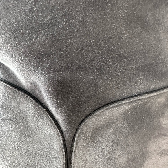 SERGIO ROSSI BOTFORT WOMEN TALL 👢 BOOTS SUEDE LEATHER GREY SIZE38 - Picture 11 of 13